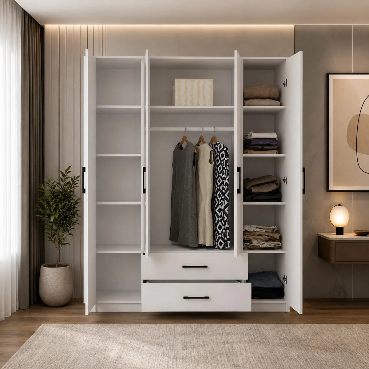 4 Door Wardrobe – view 5