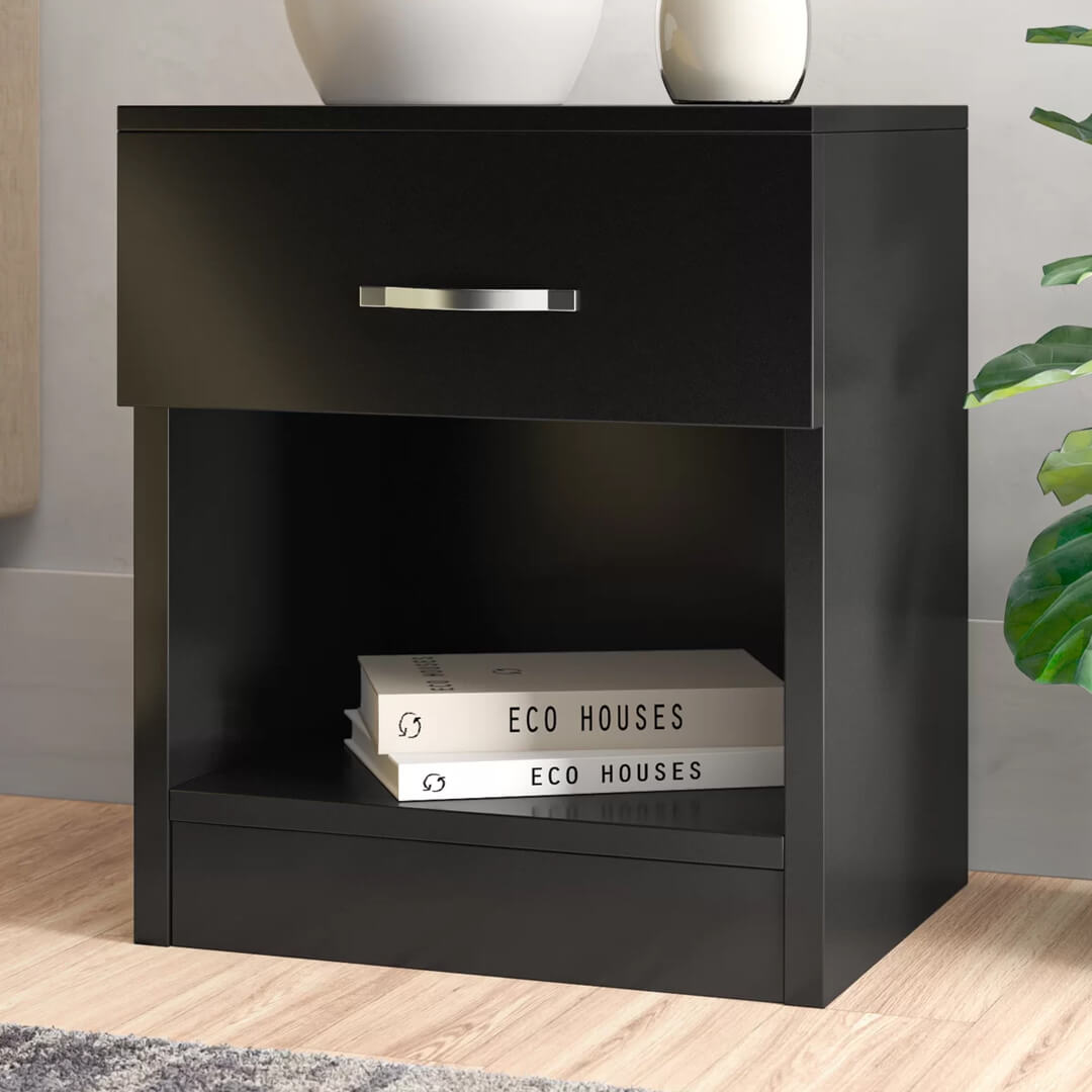 Alina Bedside Table – Black