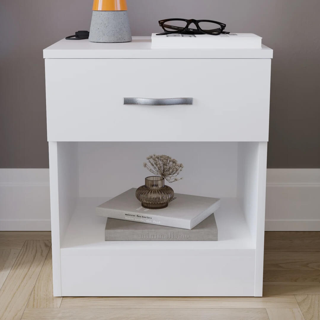 Alina Bedside Table – White