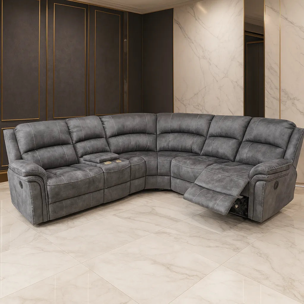 Berlin Leather Recliner Sofa – view 5