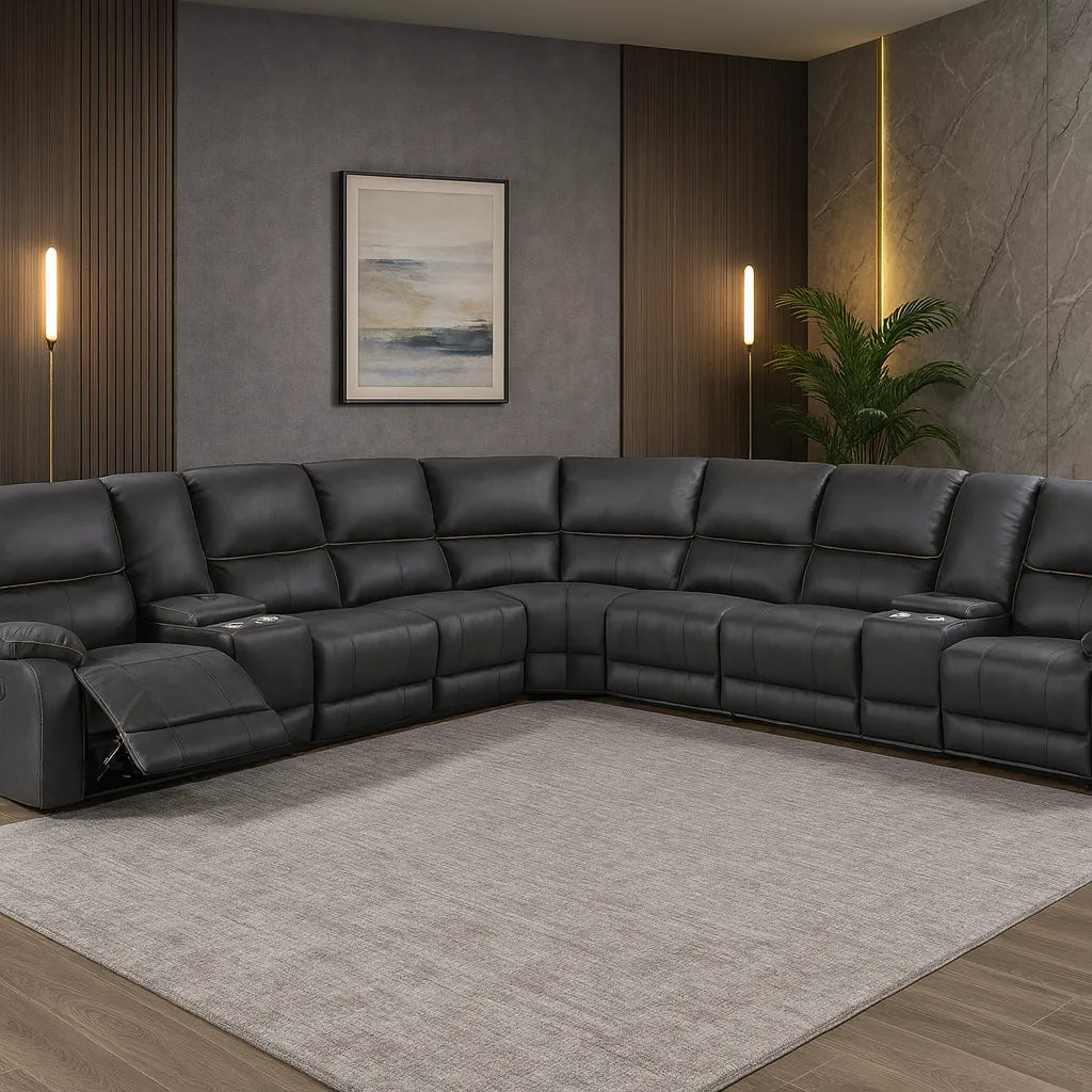 Berlin Leather Recliner Sofa – view 3