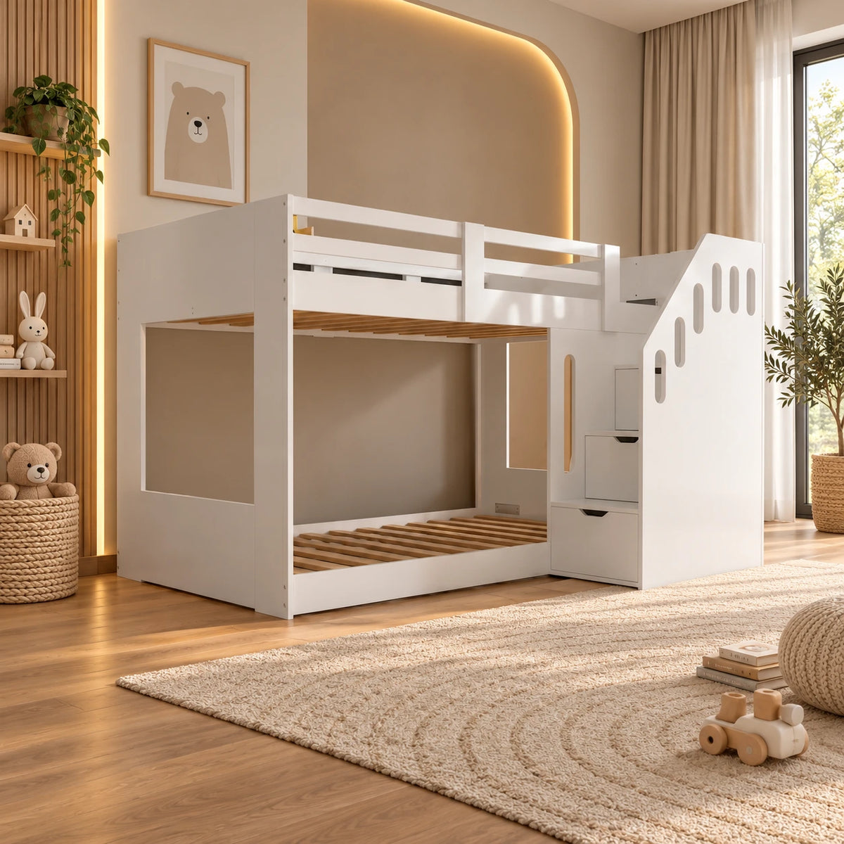 Bunk Bed with Staircase Storage