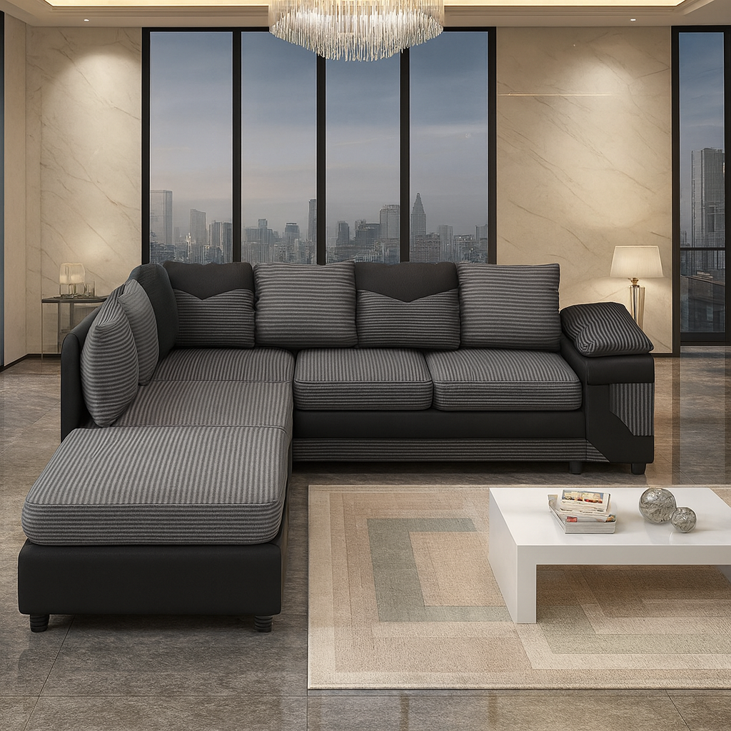 Dino Jumbo Cord Fabric Sofa – front