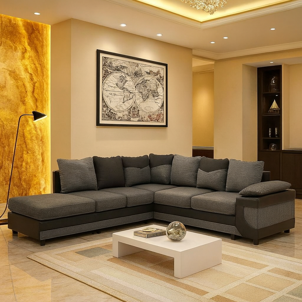 Dino Jumbo Cord Fabric Sofa – view 3