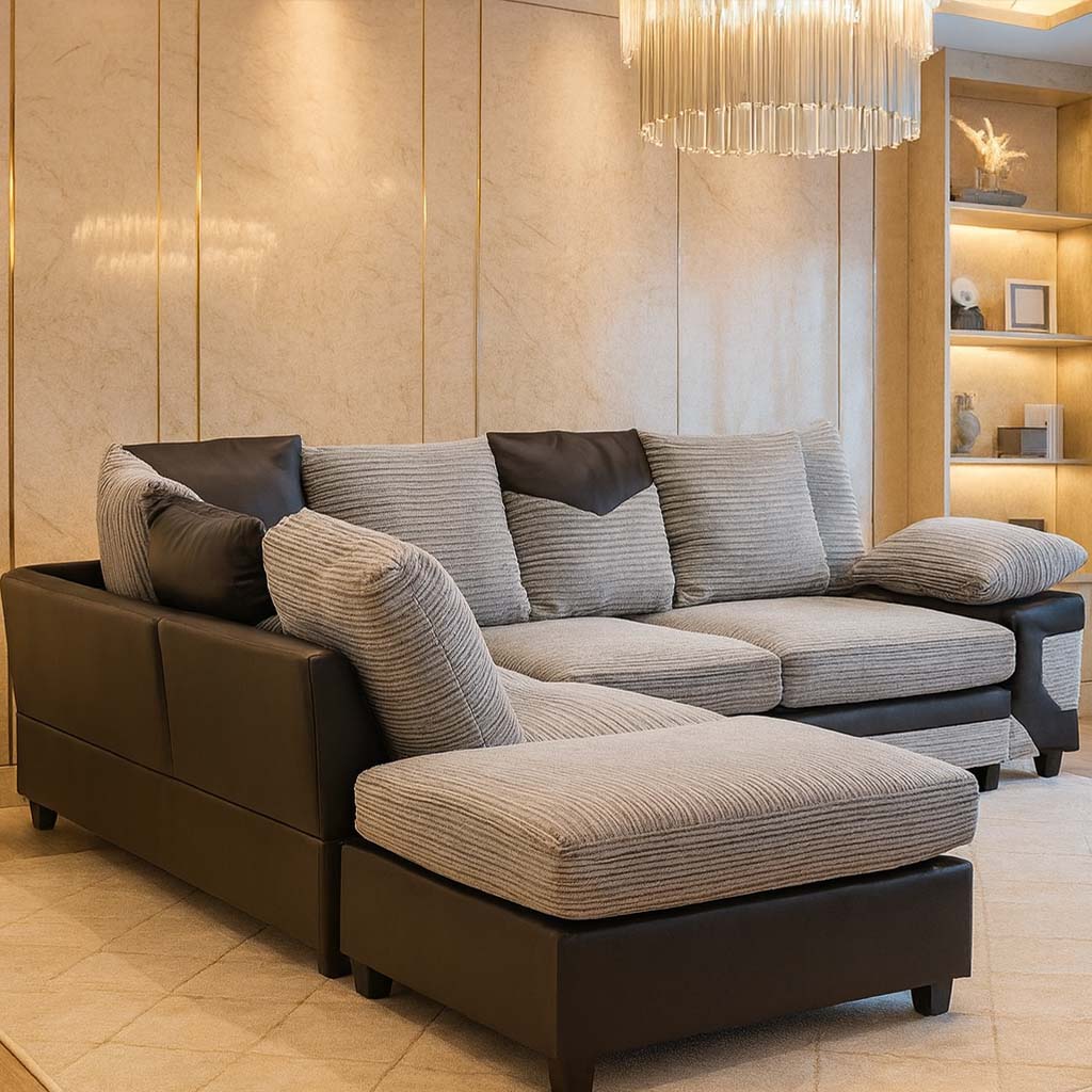Dino Jumbo Cord Fabric Sofa – side
