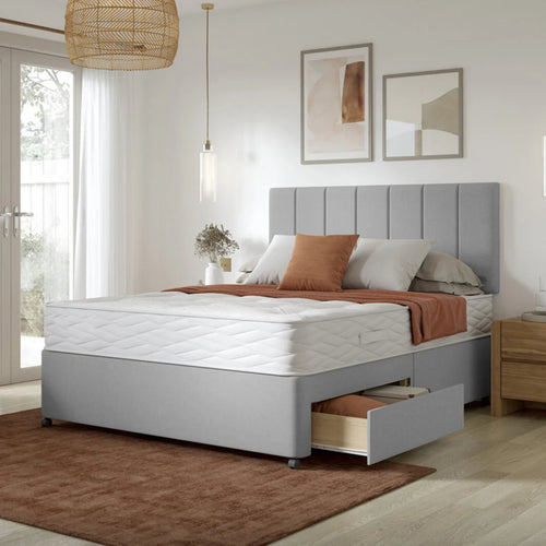 Divan Bed with Super Orthopaedic Mattress and Headboard – view 2