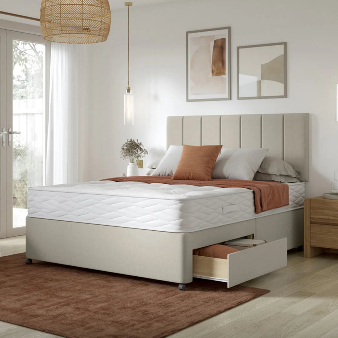 Divan Bed with Super Orthopaedic Mattress and Headboard – view 3