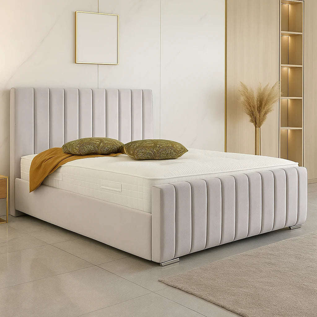 Florence Platform Bed Frame – Cream