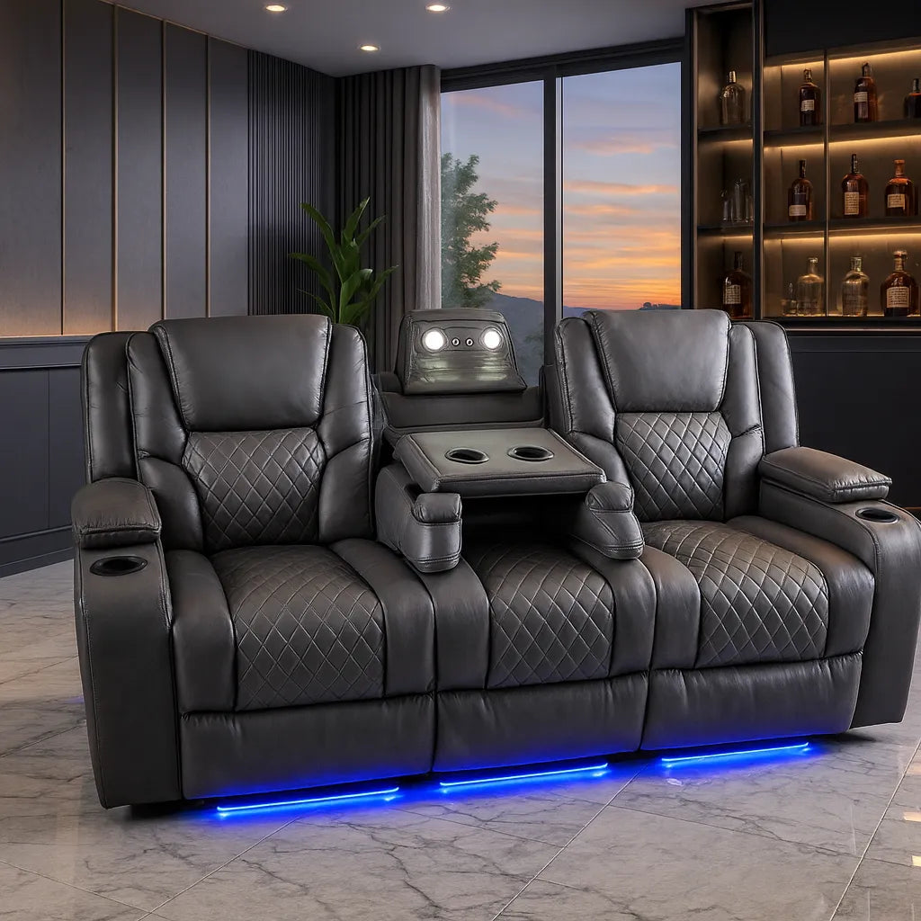 Florida Leather Sofa – view 4