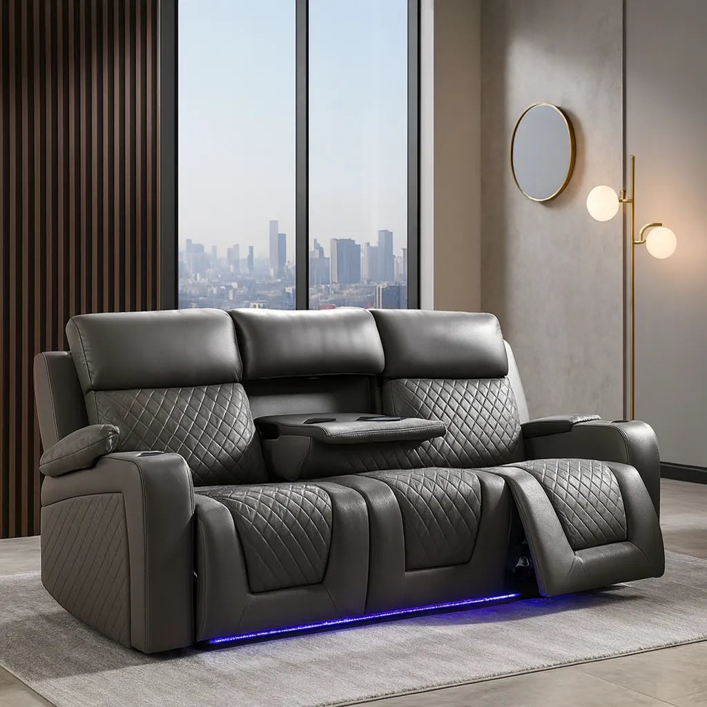 Florida Leather Sofa – view 2