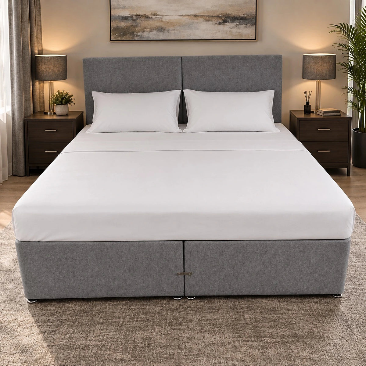 Zip Link Divan Bed With Choice of Mattress – Headboard & Storage