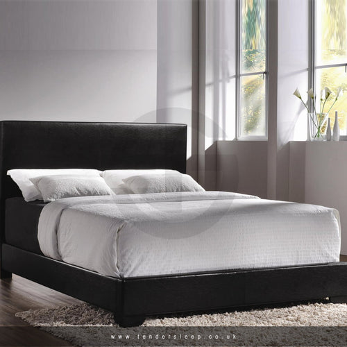 Faux Leather Bed Frame – black
