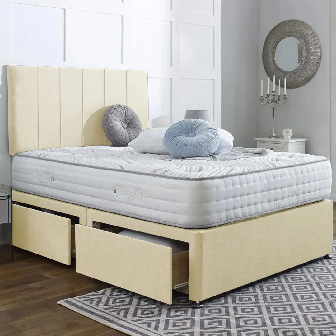 Divan bed – black and cream