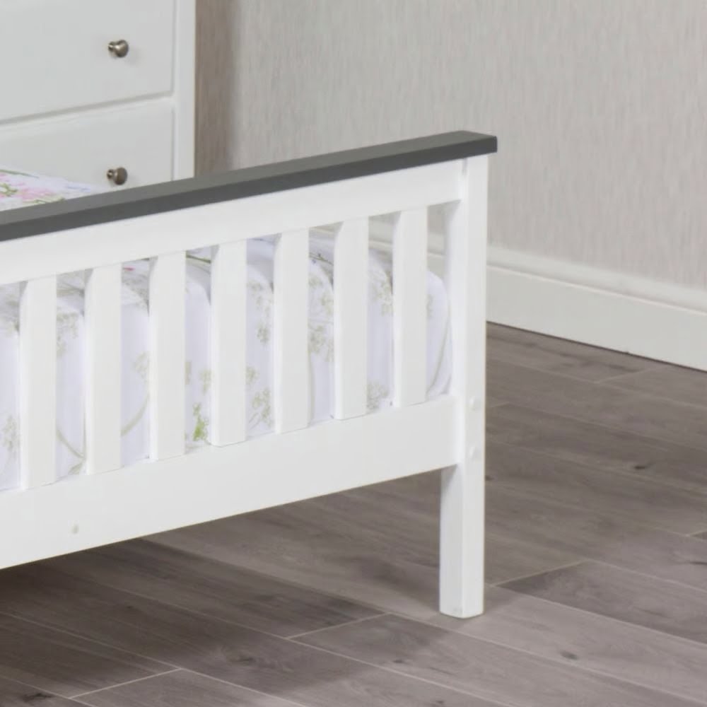 Denver White Pinewood Bed Frame – view 5